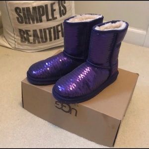 New Kids Purple Sequin Uggs Size 4
